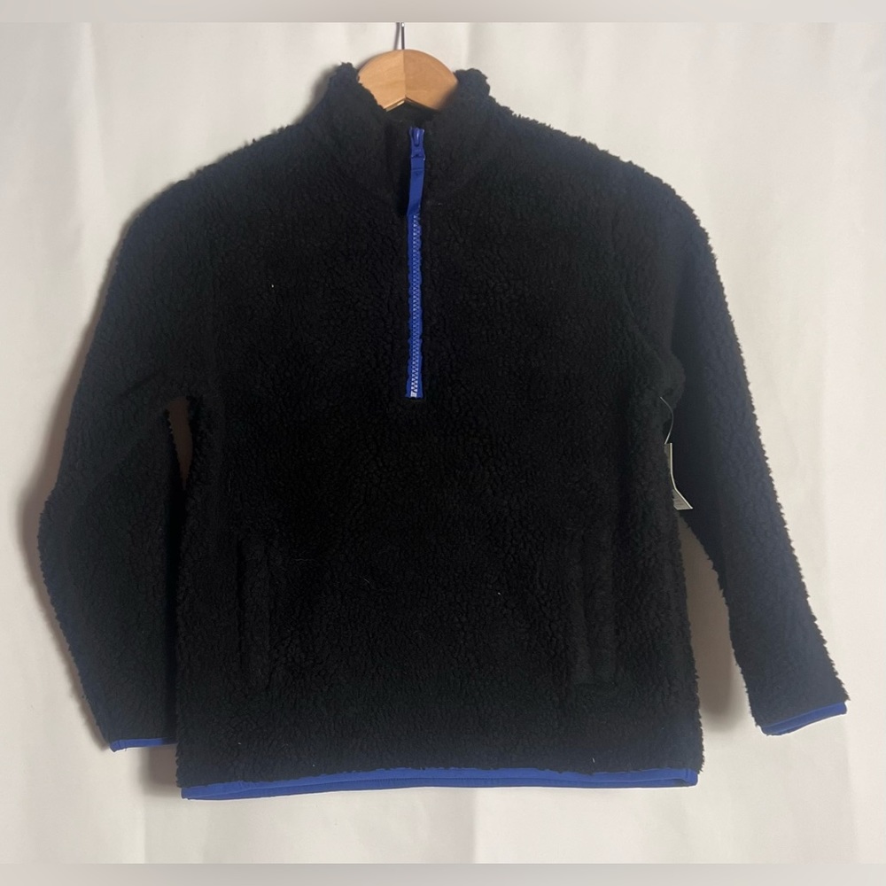 NWT Amazon Essentials Boys Sherpa Quarter Zip